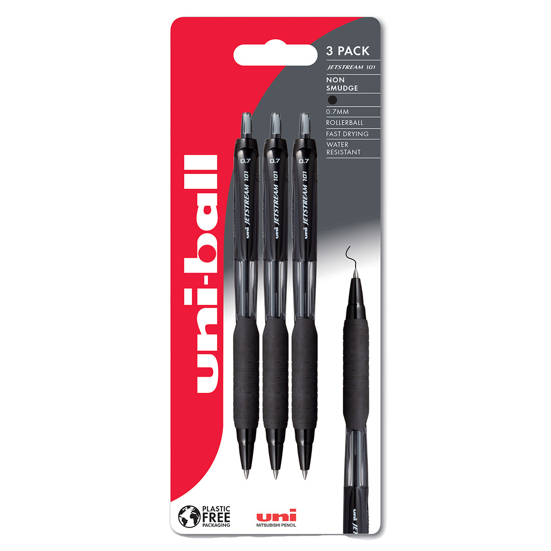 uni-ball Jetstream SXN-101-07N Rollerball Pen Set of 3