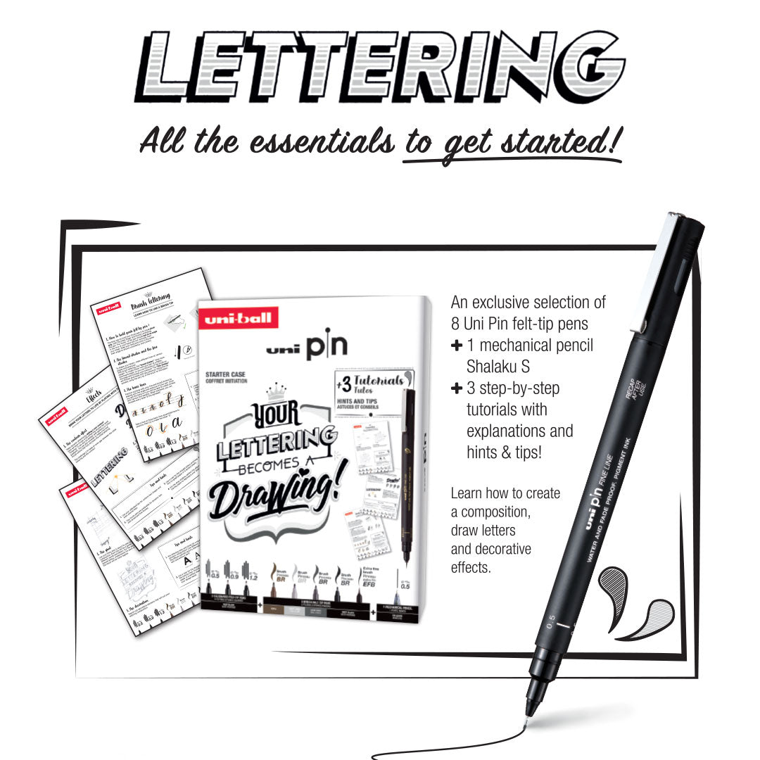 uni-ball PIN Lettering Starter Set