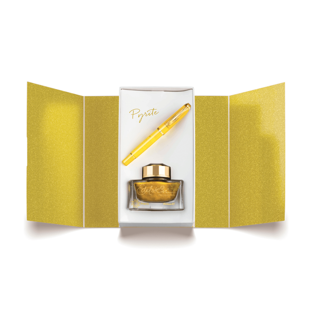 Pelikan Classic M200 Fountain Pen and Ink Gift Set Pyrite