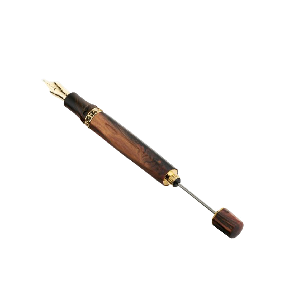 Visconti Medici Radica DS Yellow Gold Fountain Pen 18k Medium Nib