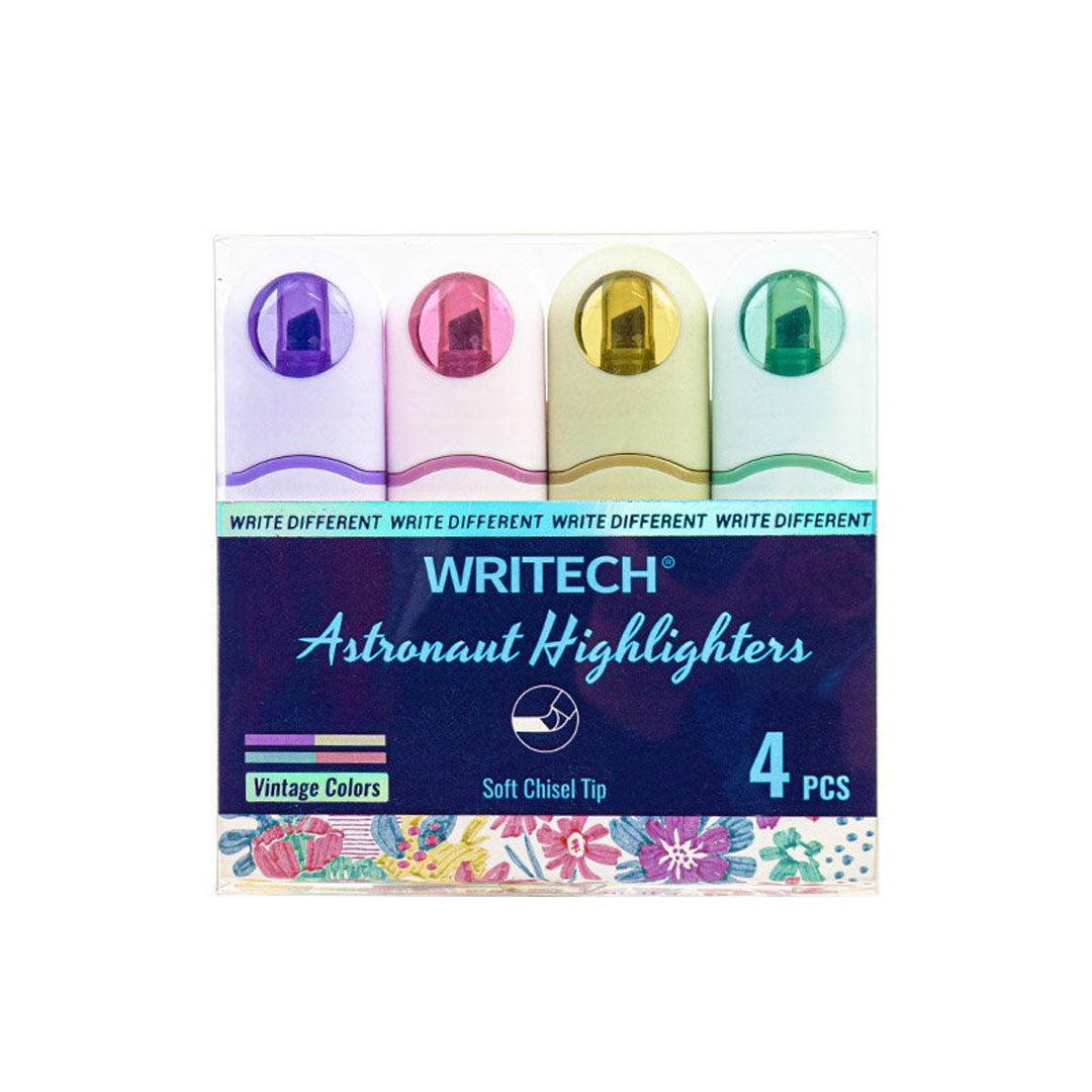 WRITECH Astronaut Highlighters Set of 4 Mild
