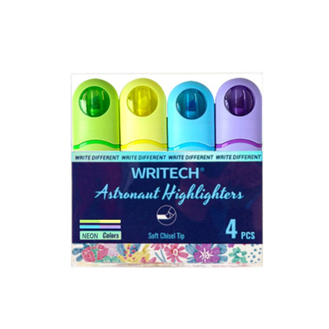 WRITECH Astronaut Highlighters Set of 4 Neon