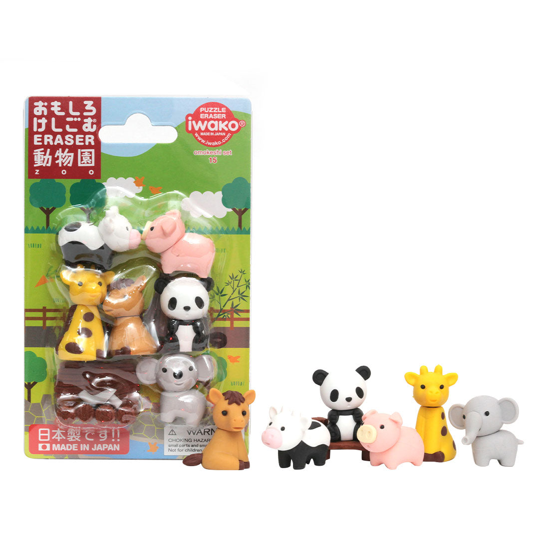 Iwako Puzzle Eraser Set Zoo
