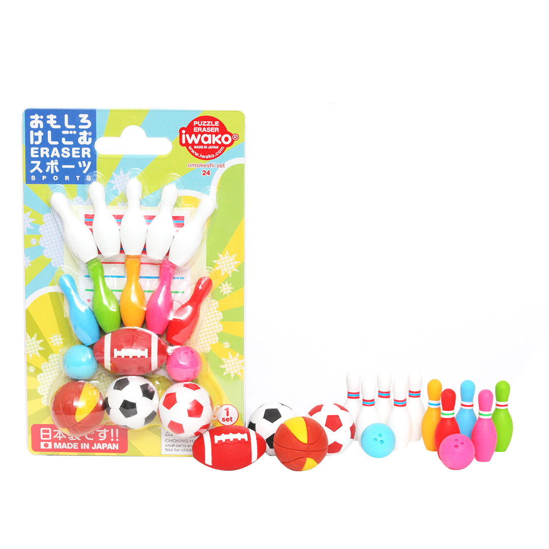 Iwako Puzzle Eraser Set Sports