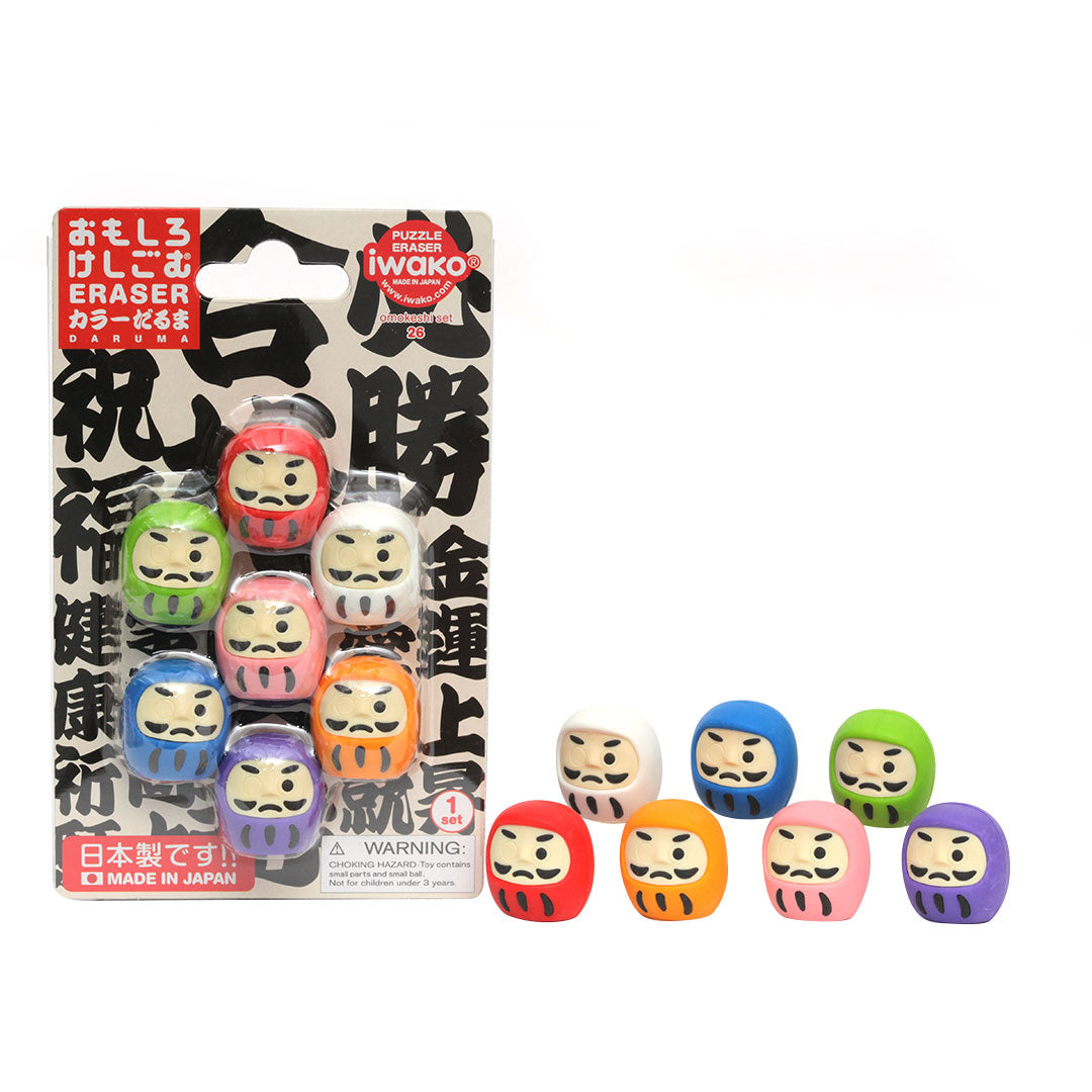 Iwako Puzzle Eraser Set Daruma