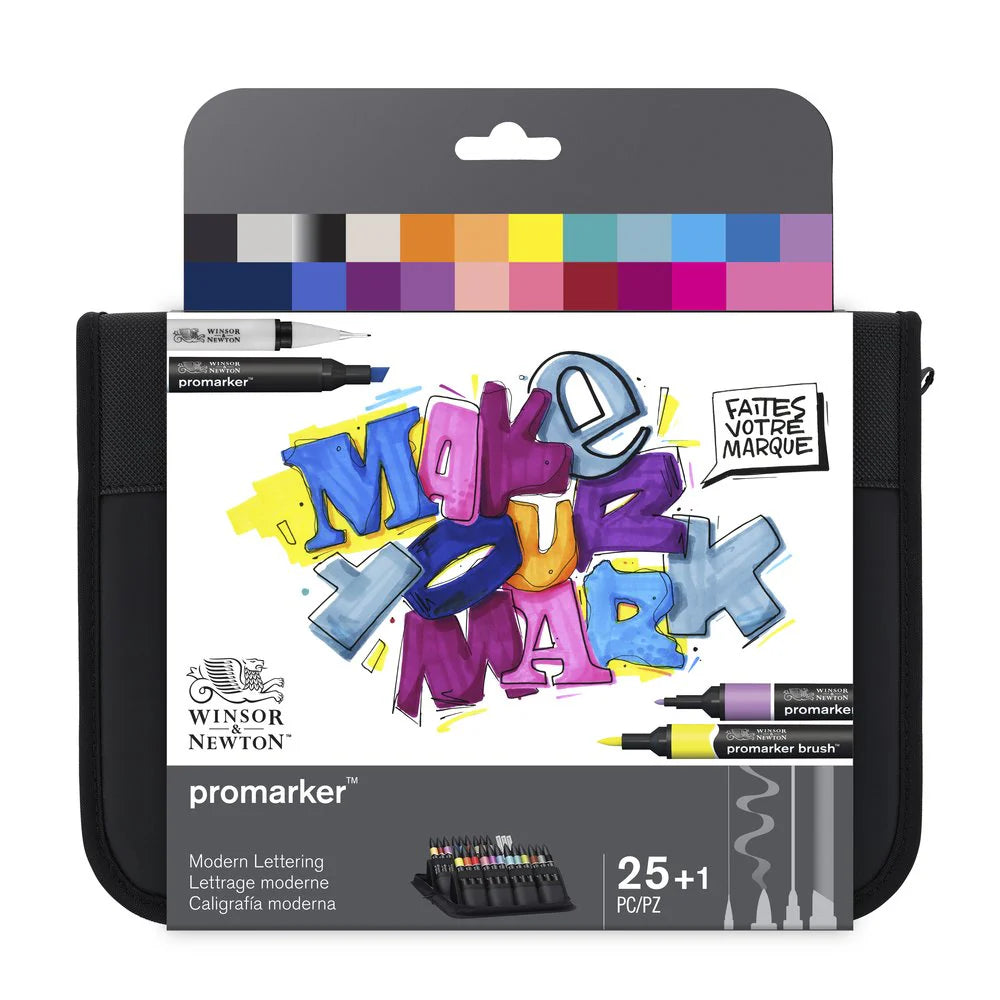Winsor & Newton Promarker Graphic Art Wallet Modern Lettering