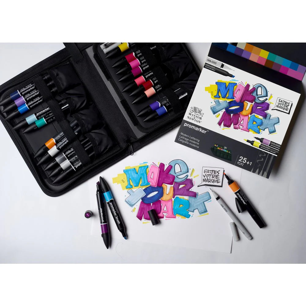 Winsor & Newton Promarker Graphic Art Wallet Modern Lettering
