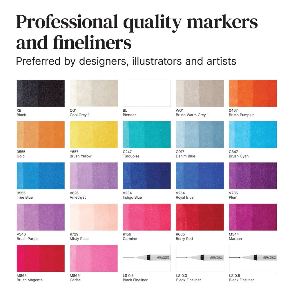 Winsor & Newton Promarker Graphic Art Wallet Modern Lettering