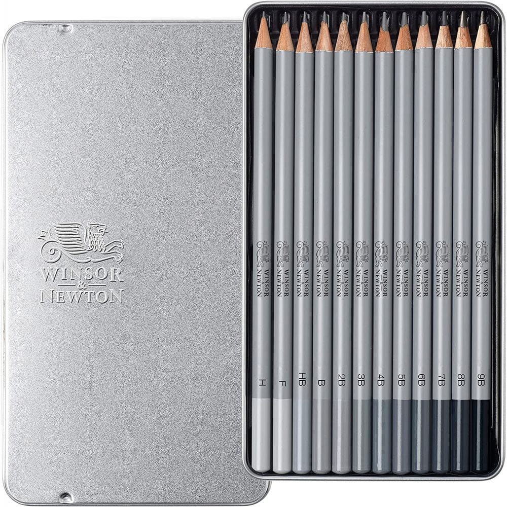 Winsor & Newton Studio Collection Graphite Pencils Assorted Tin of 12