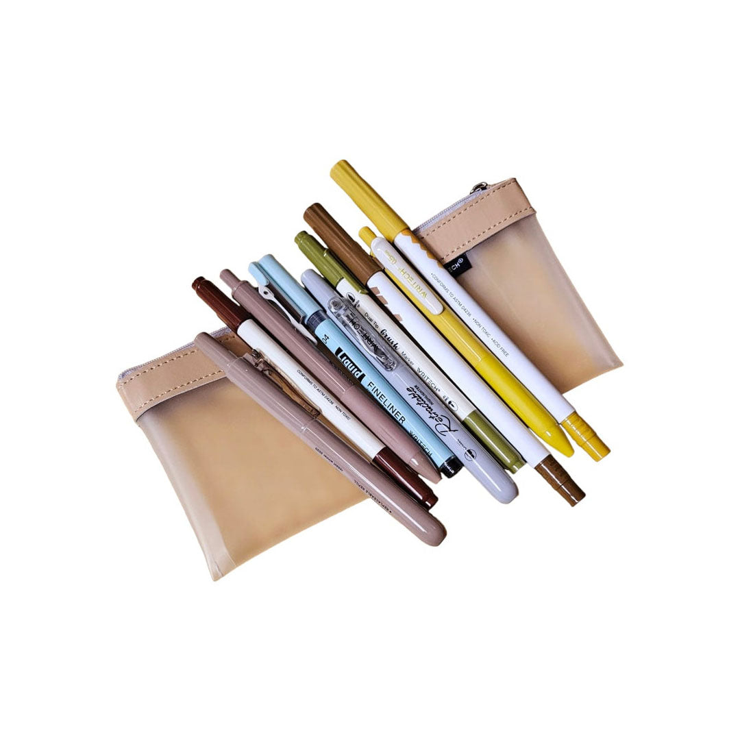 WRITECH 9 Piece Journal Kit with Pencil Case Earth Tones