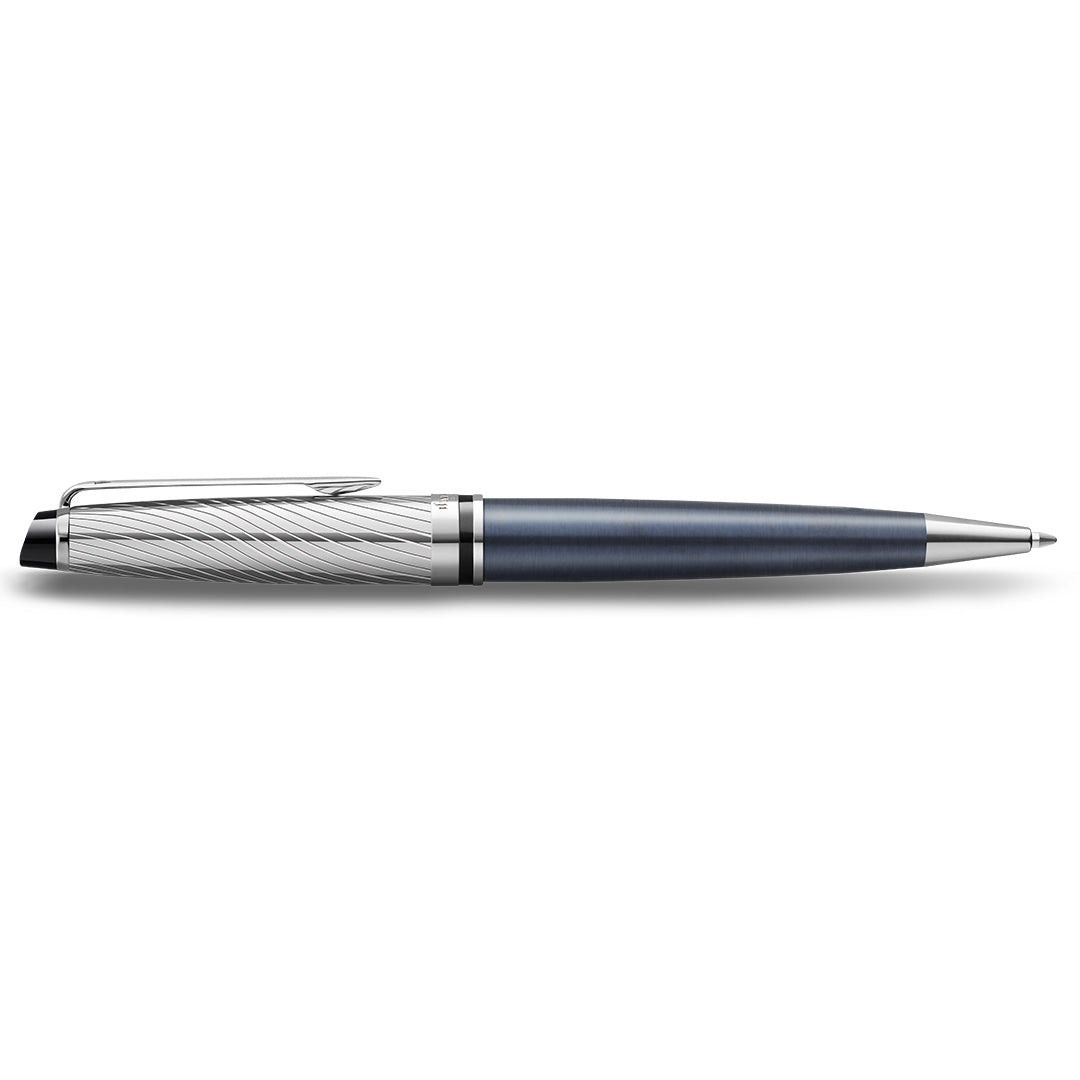 Waterman Expert Deluxe Ballpoint Pen Metal & Stone Grey Lacquer with Palladium Trim