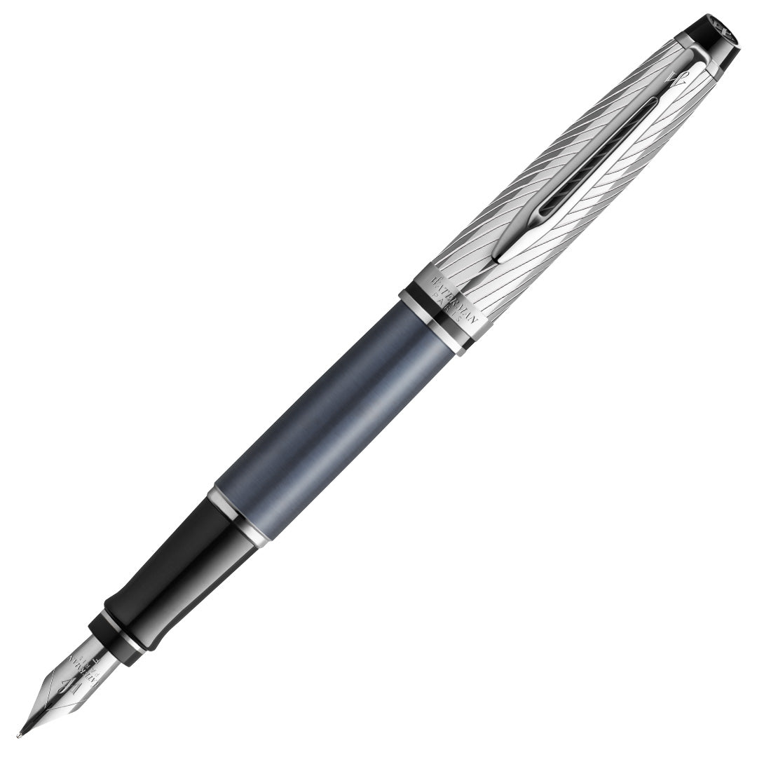 Waterman Expert Deluxe Fountain Pen Metal & Stone Grey Lacquer with Palladium Trim