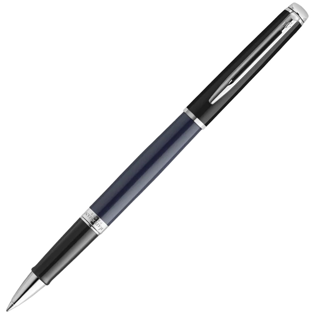 Waterman Hemisphere Rollerball Pen Black & Blue with Chrome Trim