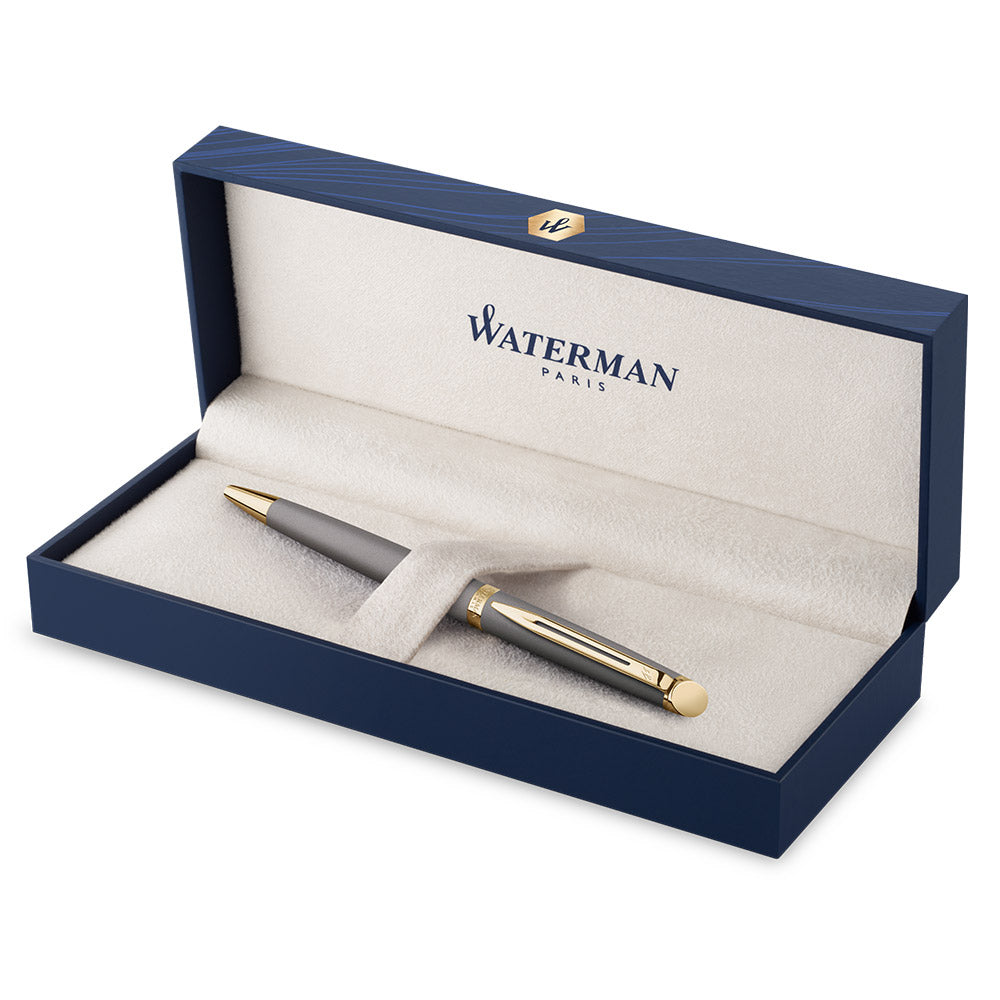Waterman Hemisphere Ballpoint Pen Pen Stone Grey with Gold Trim