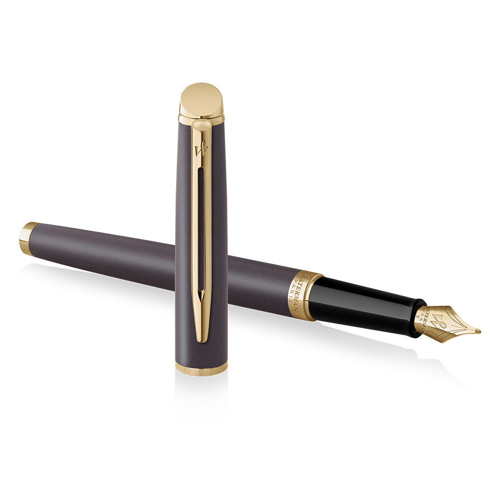 Waterman Hemisphere Fountain Pen Lava Black with Gold Trim