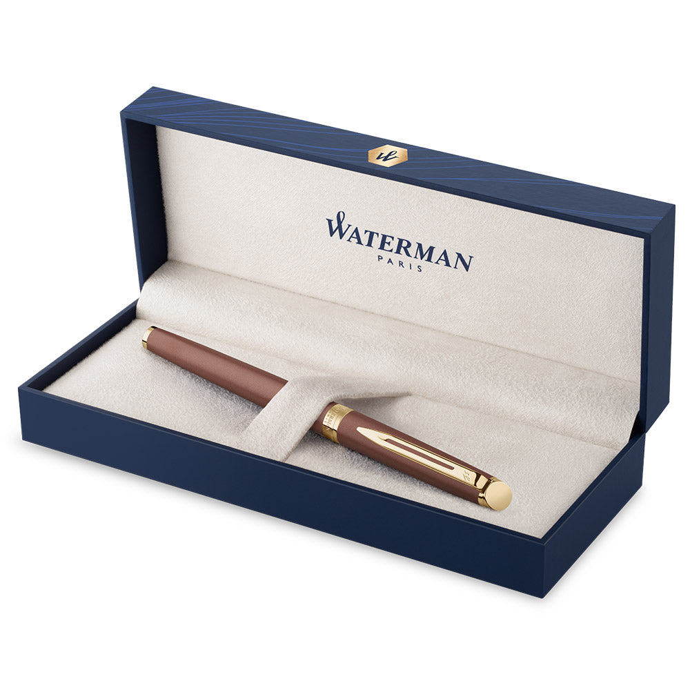Waterman Hemisphere Rollerball Pen Copper Red with Gold Trim