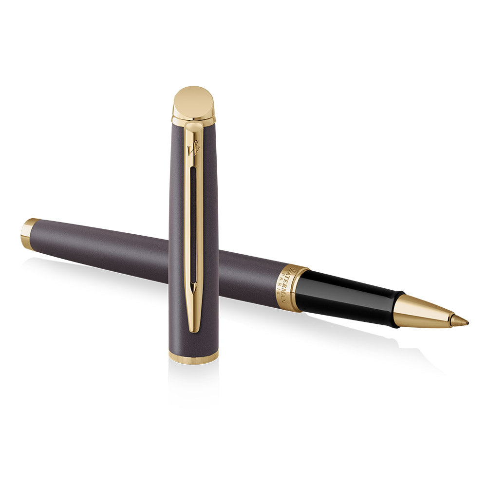 Waterman Hemisphere Rollerball Pen Lava Black with Gold Trim