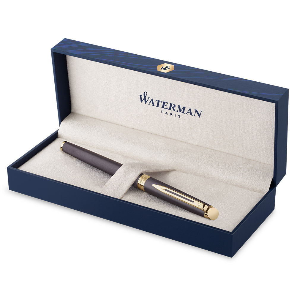 Waterman Hemisphere Rollerball Pen Lava Black with Gold Trim