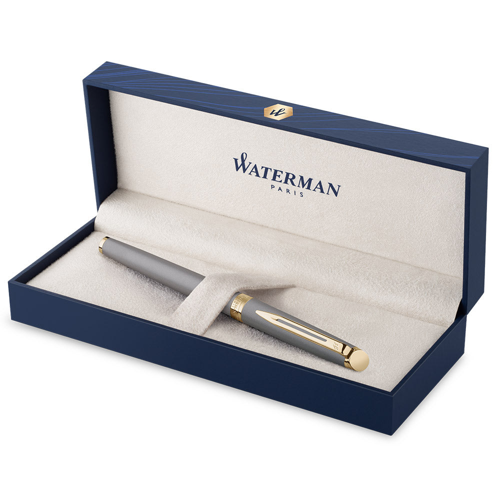 Waterman Hemisphere Rollerball Pen Stone Grey with Gold Trim