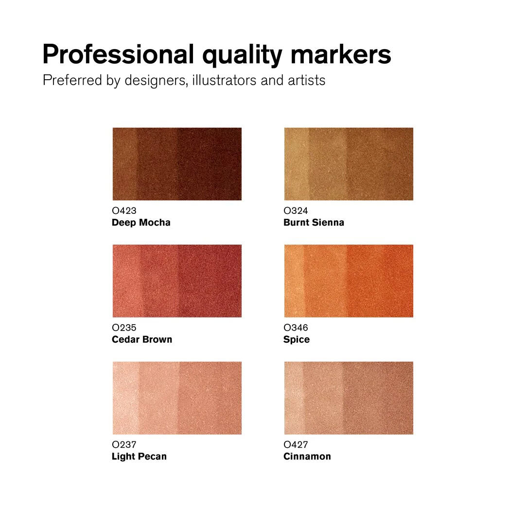 Winsor & Newton ProMarkers Set of 6 Skin Tones - Set 2