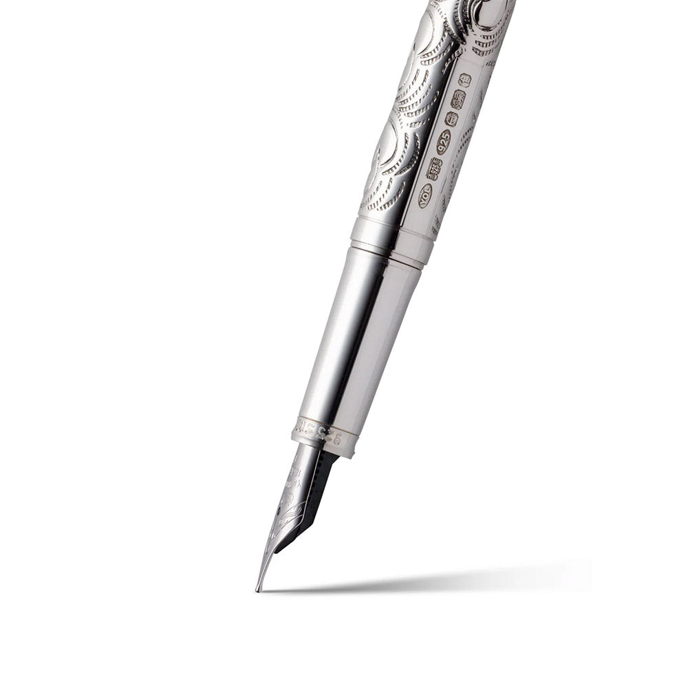 Yard O Led Viceroy Standard Victorian Sterling Silver Fountain Pen