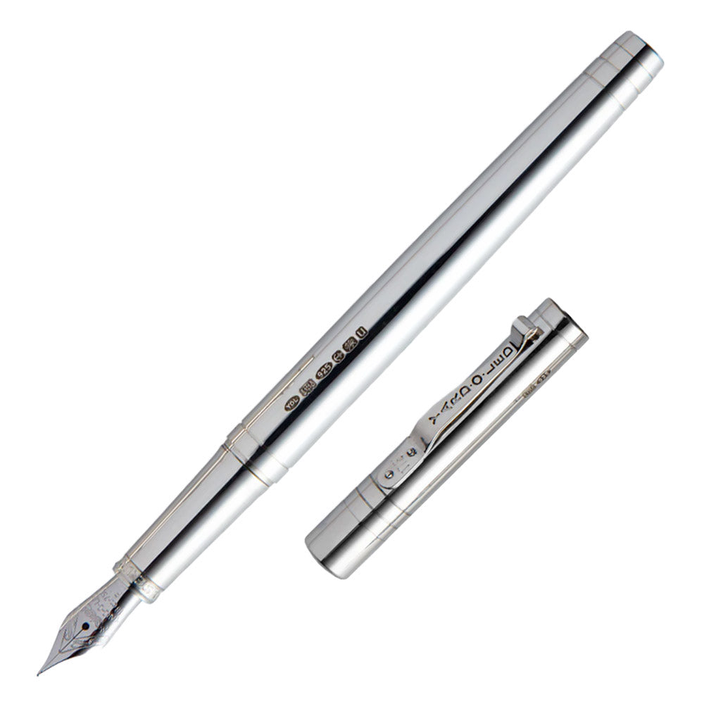Yard O Led Viceroy Standard Plain Sterling Silver Fountain Pen