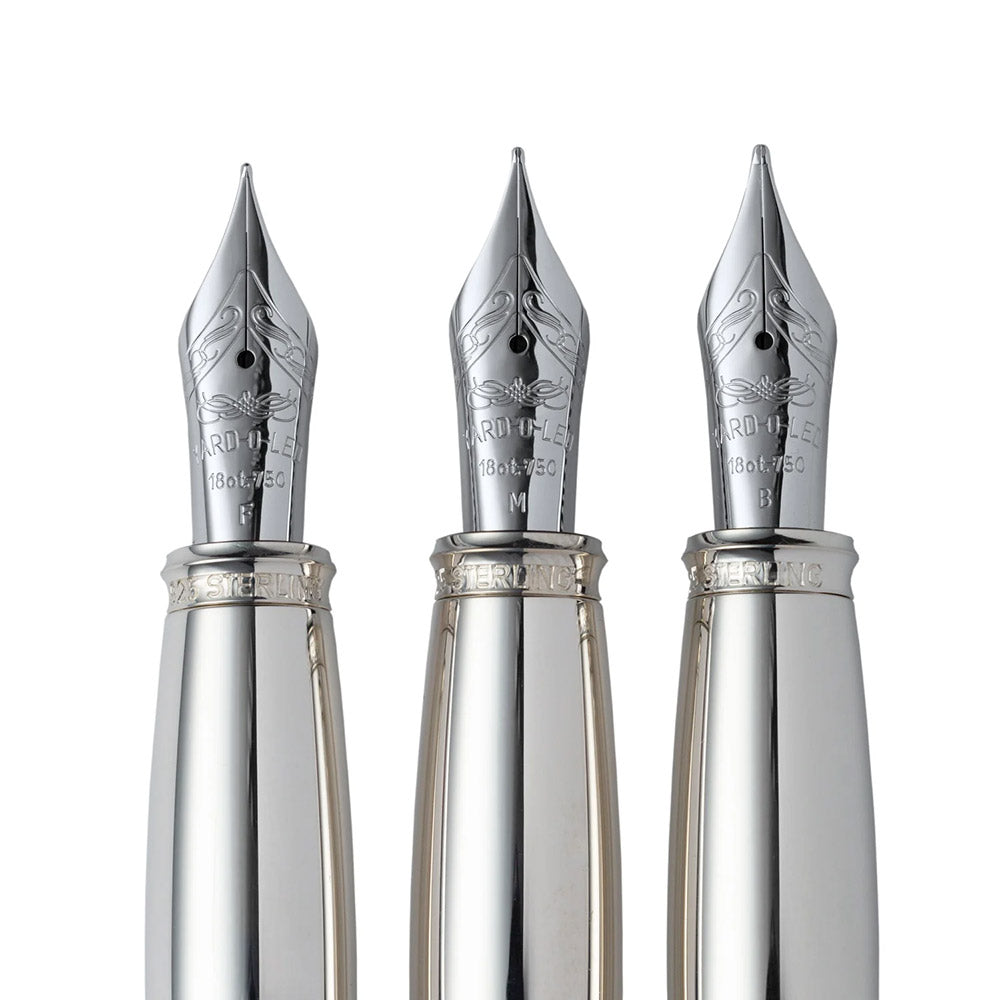 Yard O Led Viceroy Standard Plain Sterling Silver Fountain Pen