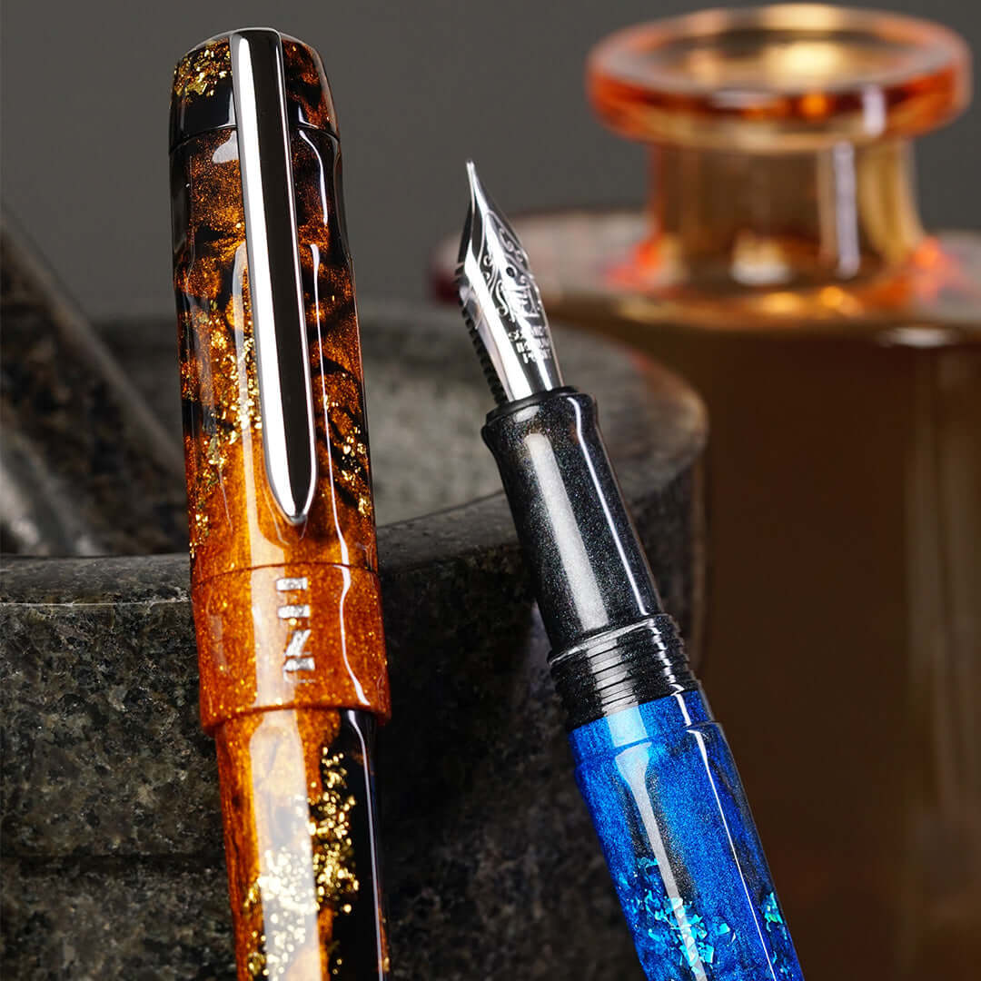 Benu Talisman Fountain Pen Hawk's Eye by Benu at Cult Pens