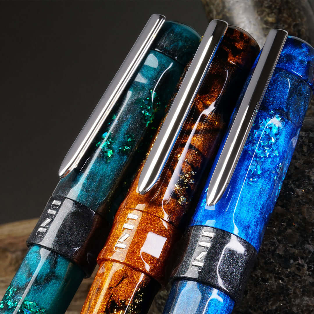 Benu Talisman Fountain Pen Hawk's Eye by Benu at Cult Pens