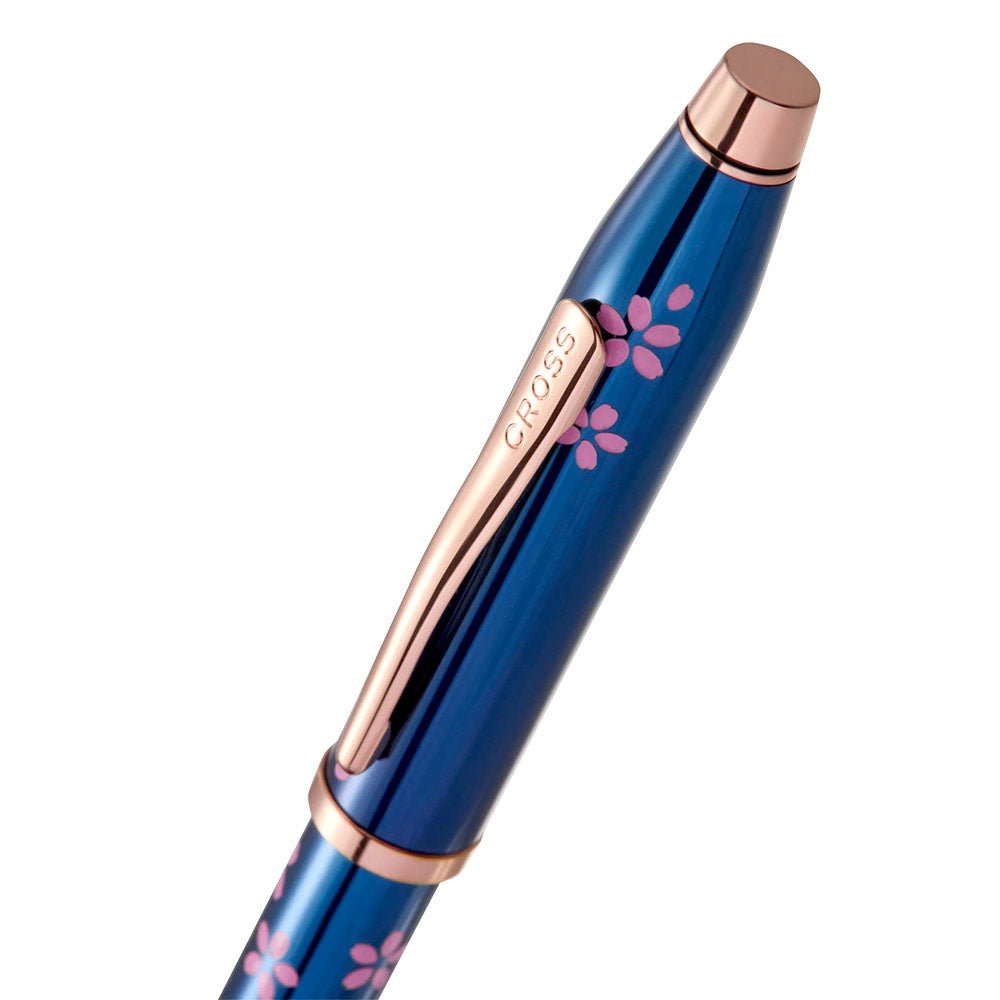 Cross Century II Cherry Blossom Translucent Blue Lacquer Ballpoint Pen
