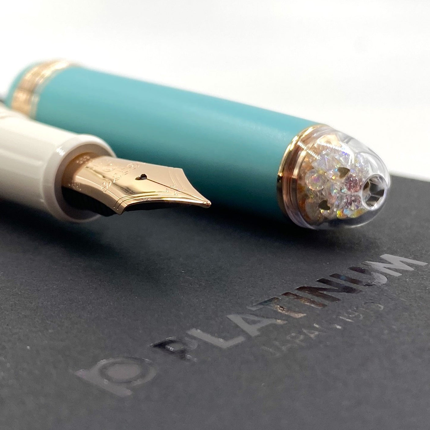 Platinum #3776 Century Fountain Pen Shape of a Heart Bluebird