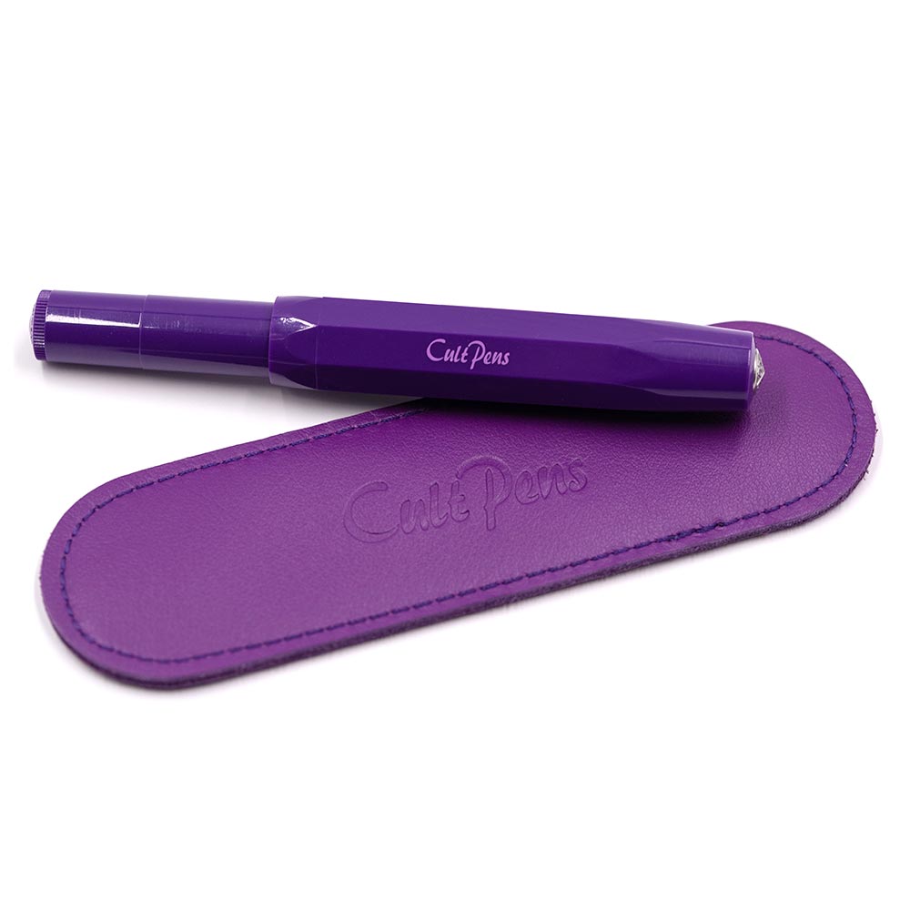 Cult Pens Exclusive Eco Leather Pen Pouch for One Sport Pen by Kaweco Purple