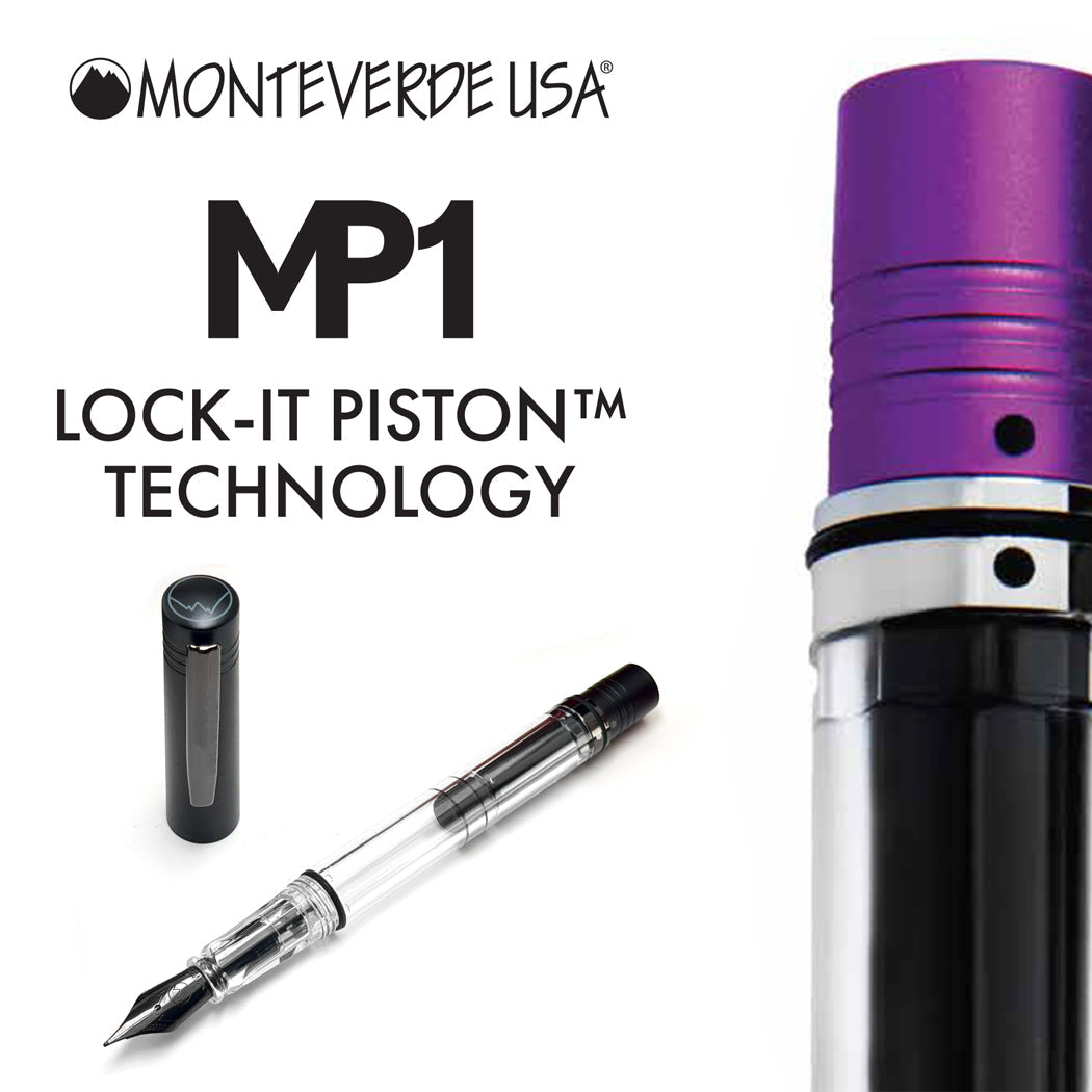 Monteverde MP1 Piston Filling Fountain Pen Purple Frost