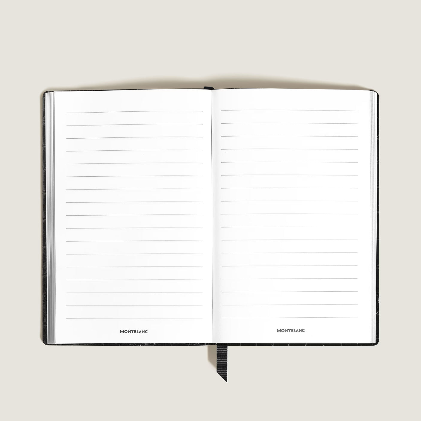 Montblanc Small Notebook Black Printed Croco Leather Lined