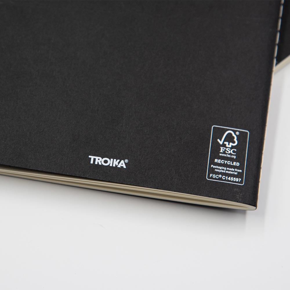 Troika Set of 2 Notebooks A5 Dotted Black