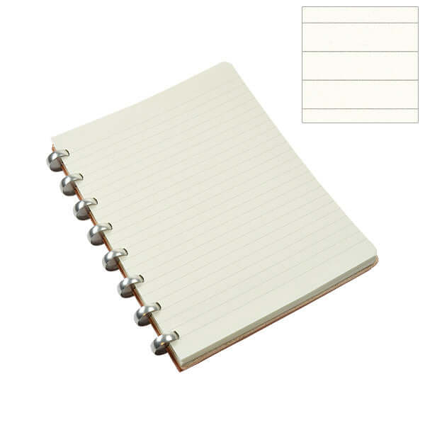 Atoma Pur Disc-Bound Refillable A5+ Notebook Natural Leather by Atoma at Cult Pens