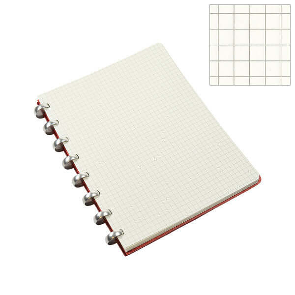 Atoma Pur Disc-Bound Refillable A5+ Notebook Red Leather by Atoma at Cult Pens