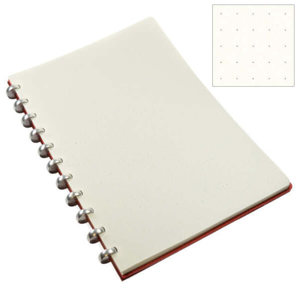 Atoma Pur Disc-Bound Refillable A4 Notebook Red Leather by Atoma at Cult Pens