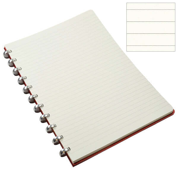 Atoma Pur Disc-Bound Refillable A4 Notebook Red Leather by Atoma at Cult Pens