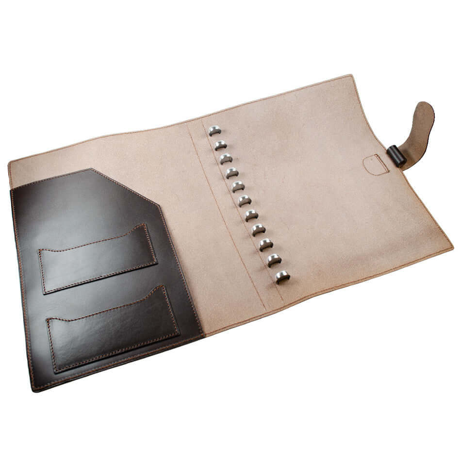 Atoma Pur Leather Folder A4 Brown by Atoma at Cult Pens
