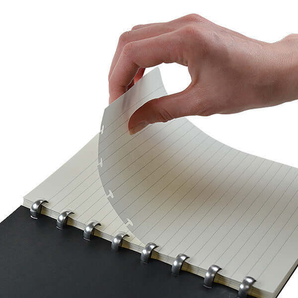 Atoma Amazing Texon Cover Disc-Bound Refillable Notebook Black A5+ by Atoma at Cult Pens