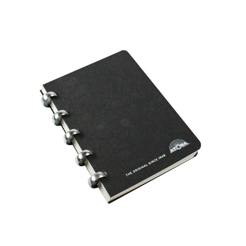 Atoma Amazing Texon Cover Disc-Bound Refillable Notebook Black A6 by Atoma at Cult Pens