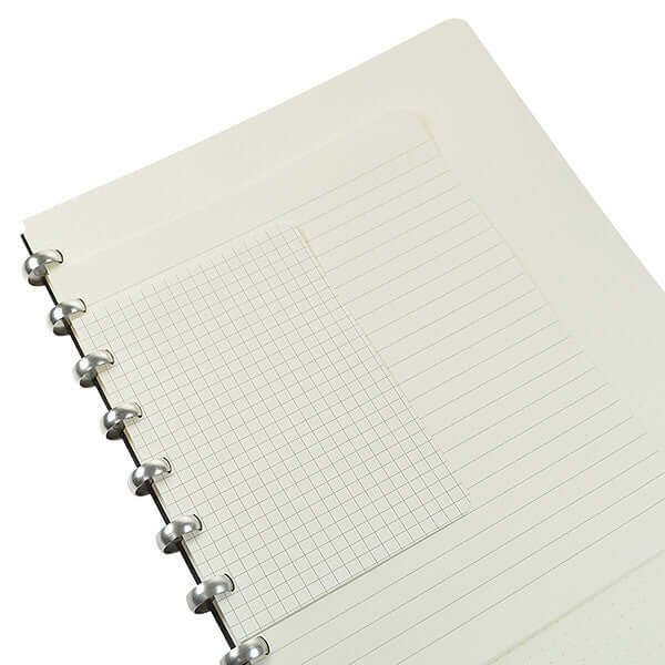 Atoma Amazing Texon Cover Disc-Bound Refillable Notebook Black A7 by Atoma at Cult Pens