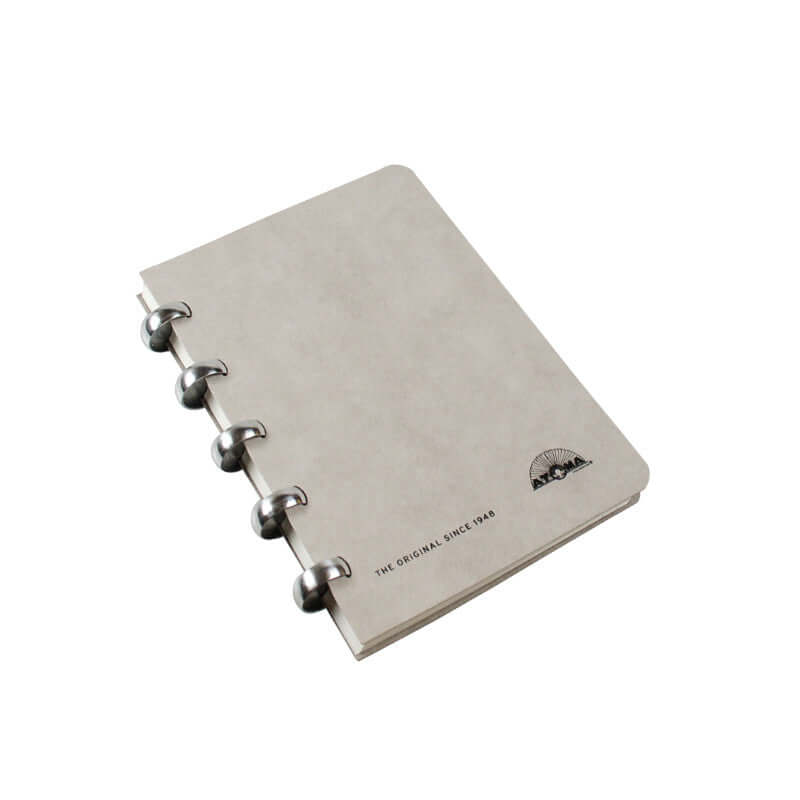 Atoma Amazing Texon Cover Disc-Bound Refillable Notebook Grey A6 by Atoma at Cult Pens
