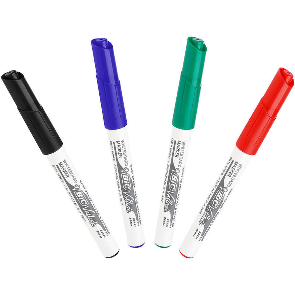 BIC Velleda 1741 Whiteboard Marker Assorted Wallet of 4 by BIC at Cult Pens