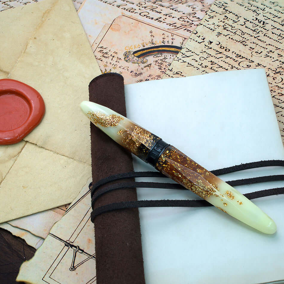 Benu Briolette Rollerball Pen Luminous Amber by Benu at Cult Pens