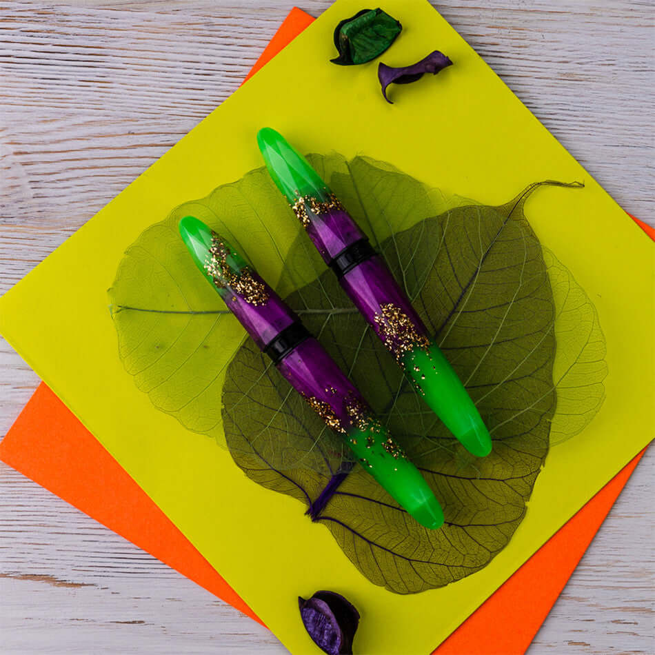 Benu Briolette Fountain Pen Luminous Neon by Benu at Cult Pens