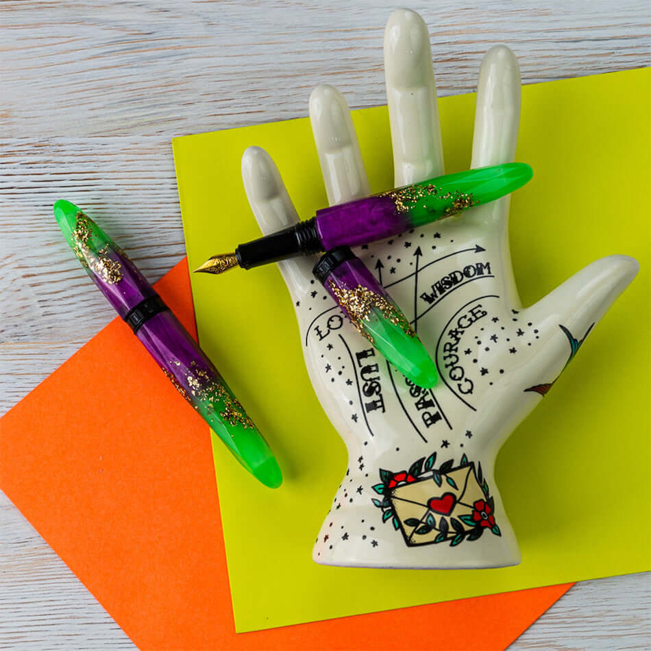 Benu Briolette Fountain Pen Luminous Neon by Benu at Cult Pens