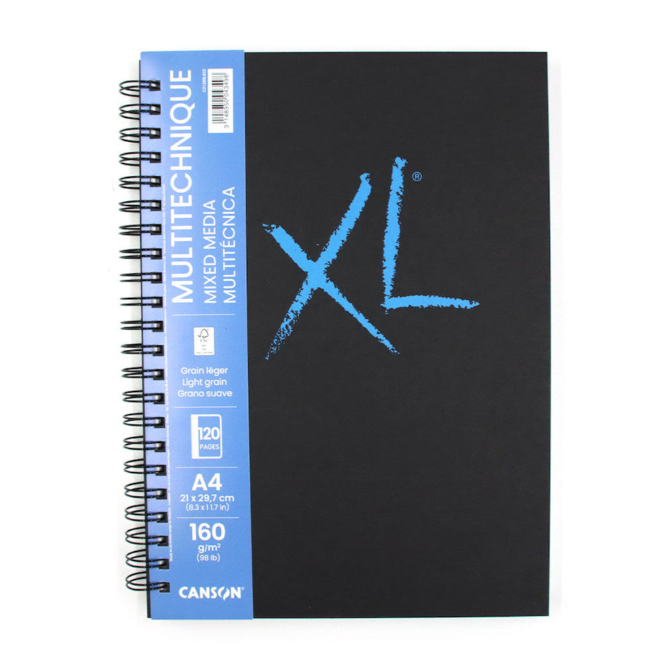 Canson XL Mixed Media Book Wirebound Portrait A4 60 Sheets by Canson at Cult Pens