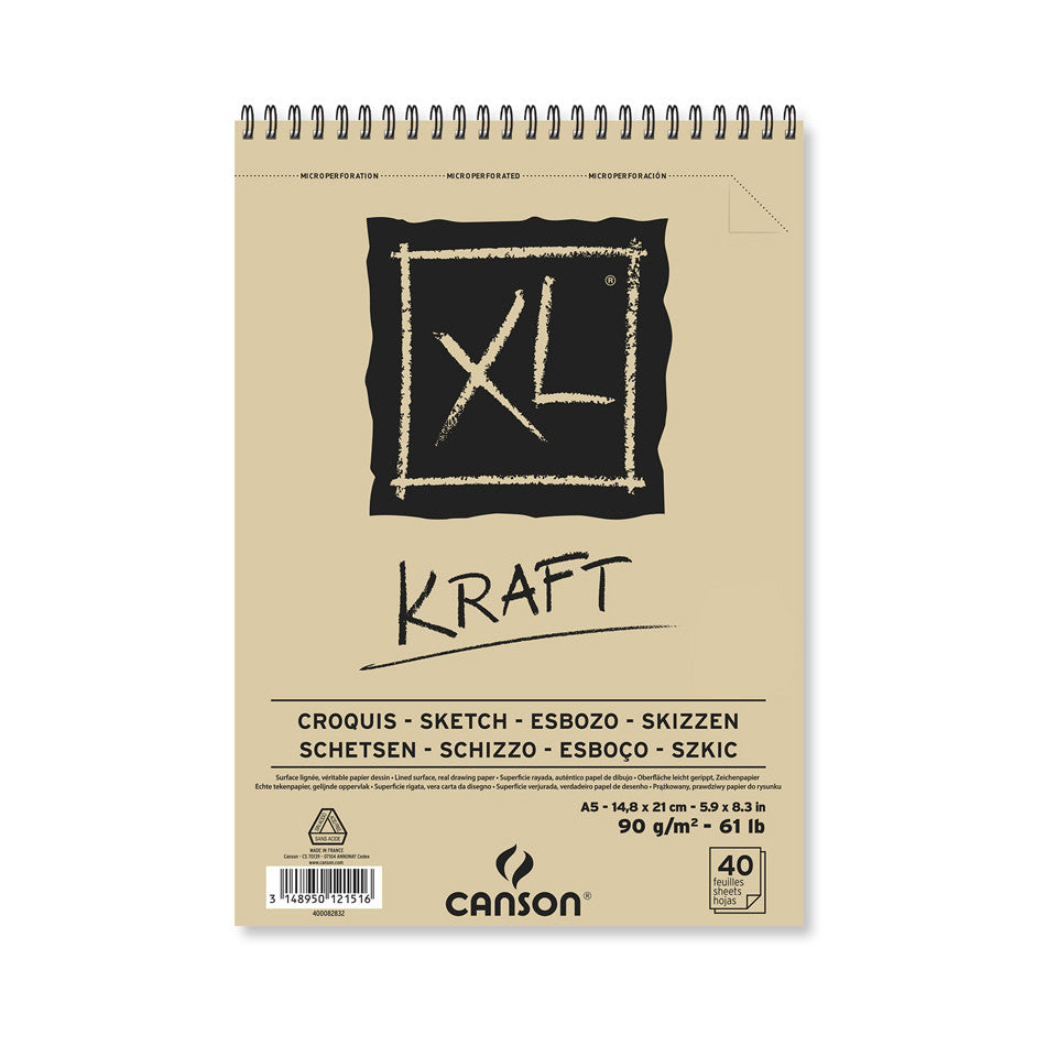 Canson XL Kraft Spiral Pad A5 by Canson at Cult Pens